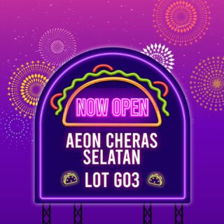 🚨 NEW store alert! 🚨

Taco Bell AEON Cheras Selatan is now open and serving the best tacos in town. Tag your first @ for your next taco date! 💜

#LiveMás #LiveKawKaw #TacoBellMalaysia