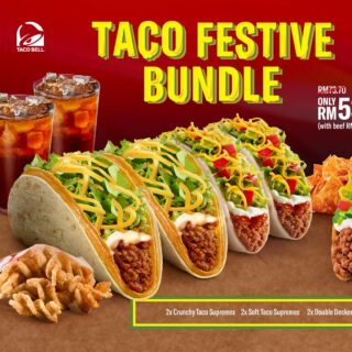 Tacos 🌮 for CNY? Why not - give mum a rest after cooking that big reunion dinner! ✨ Choose between our Festive and Extravaganza Bundles and get 4x 320ml Calpis Soda Originals for FREE with either bundle!

#TacoBell #TacoBellMalaysia #LiveMás